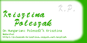 krisztina poleszak business card